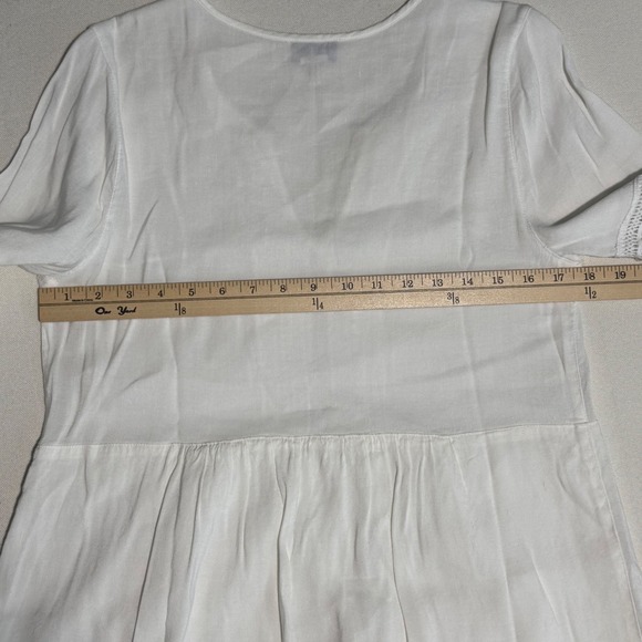 Tommy Bahama Women St. Lucia Linen Blend Dress White Eyelet Resortwear Boho - Picture 9 of 11